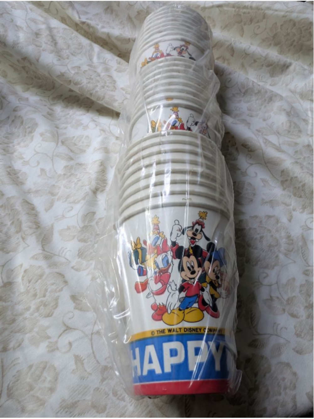 Vintage/retro Contempo Disney Happy Disposable Tableware White Red cups